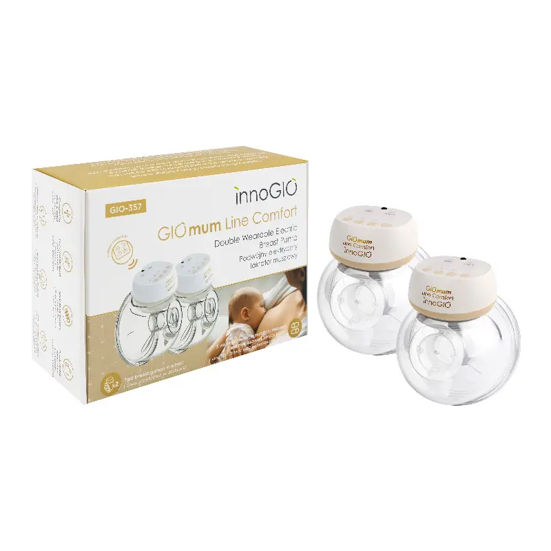 Innogio GIOmum Line Comfort Dvojitá odsávačka mateřského mléka s dálkovým ovládáním