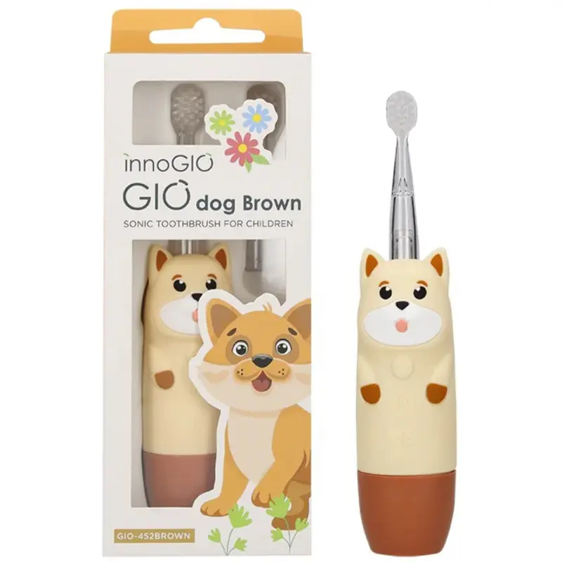 innoGIO Elektronický sonický zubní kartáček GIOdog Brown