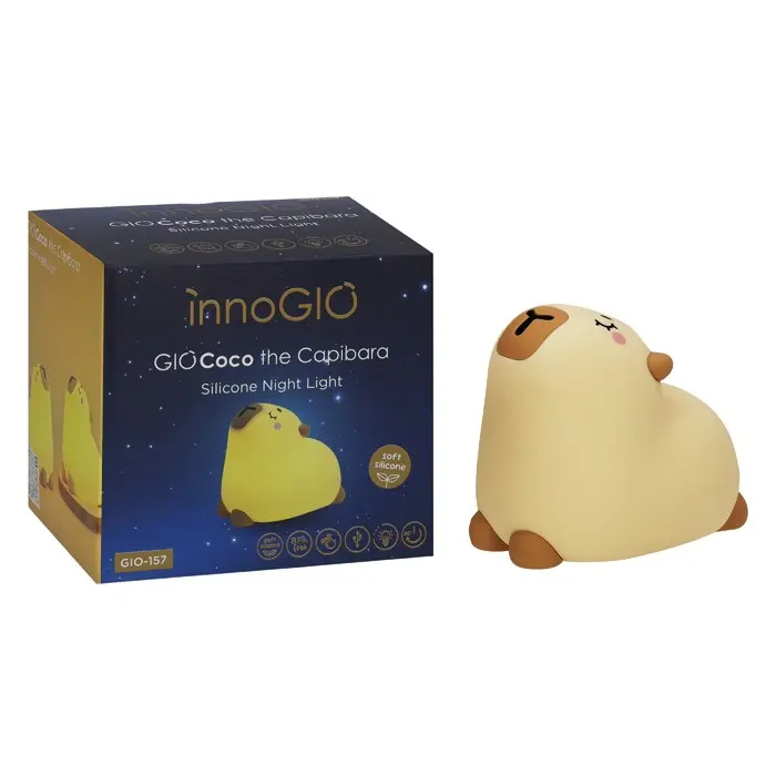 Innogio silikonová noční lampička kapybara