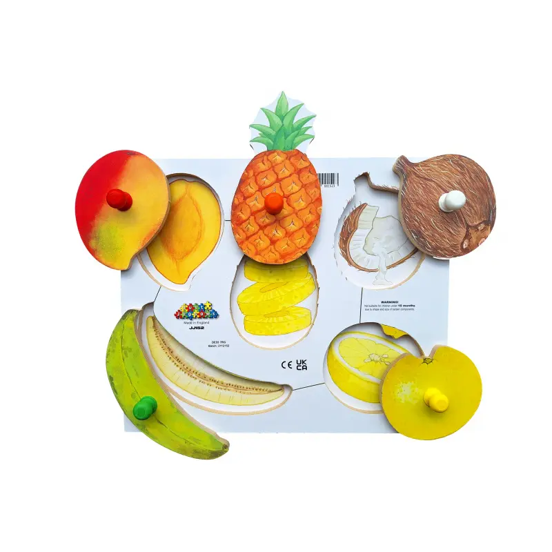 Just Jigsaws 152 Loupeme a krájíme plodiny 3 - dřevěné deskové puzzle 6 dílů