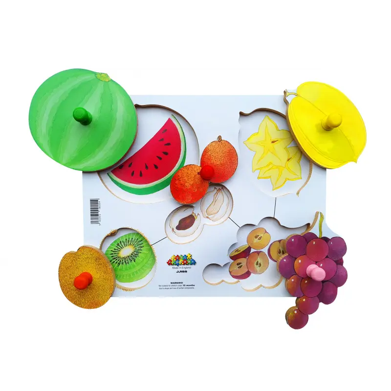 Just Jigsaws 155 Loupeme a krájíme plodiny 6 - dřevěné deskové puzzle 6 dílů
