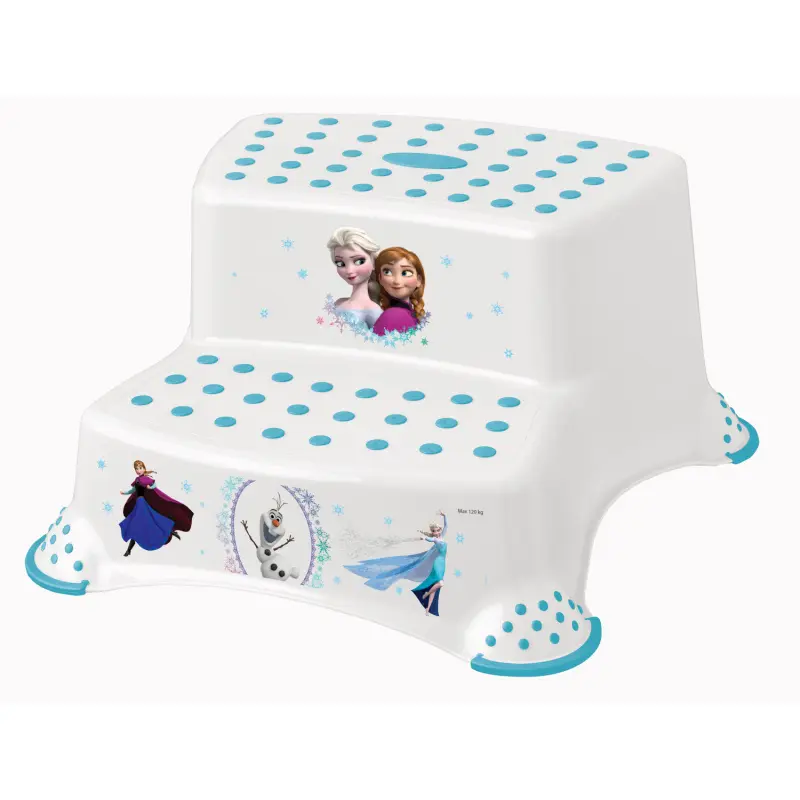 Keeeper Protiskluzové dvoustupátko pro děti k WC/umyvadlu "Frozen", Bílá