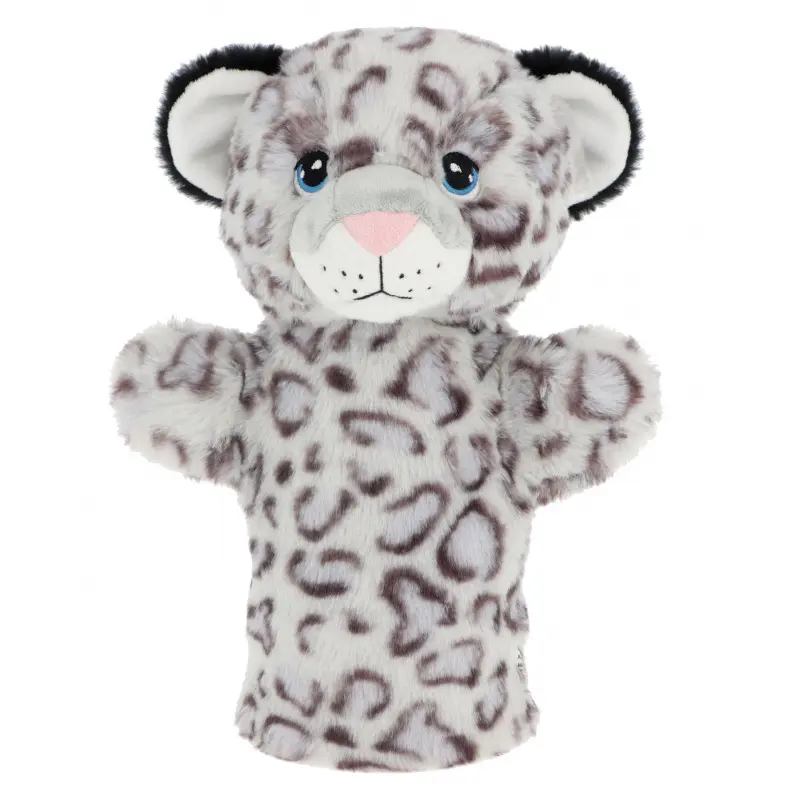 Keel Toys Keeleco plyšový maňásek na ruku eko 27 cm - Levhart sněžný