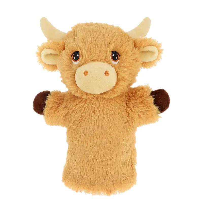 Keel Toys Keeleco plyšový maňásek na ruku eko 27 cm - Kráva vysokohorská