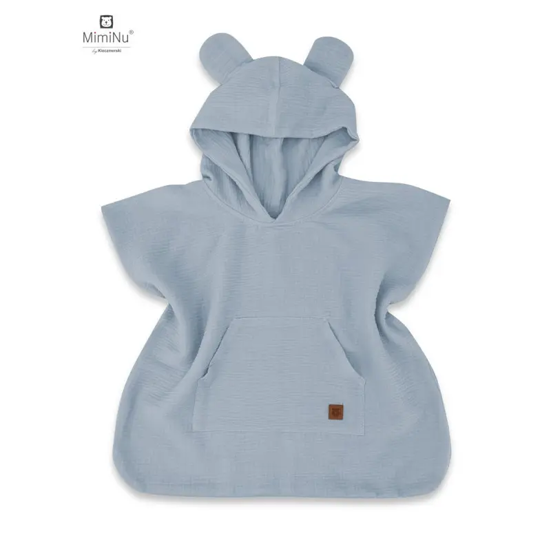 Ponczo plážové rychleschnoucí 100% bavlna jeans velikost 1-4 let