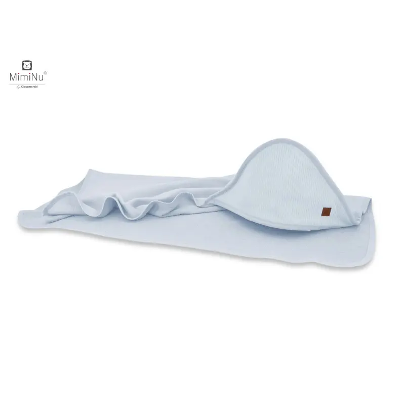 Osuška - ručník koupací 100x100 Miminu Soft + mycí žínka blankytné