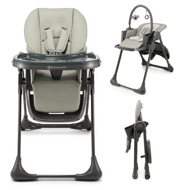 KINDERKRAFT Židlička jídelní Tummie - KINDERKRAFT Židlička jídelní Tummie grey
