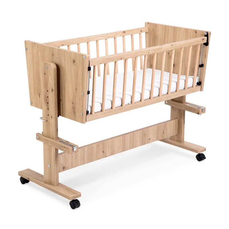 Klupš KLUPŚ dětská postýlka přístavná k posteli rodičů 89x40 ZOYA 5v1 dub