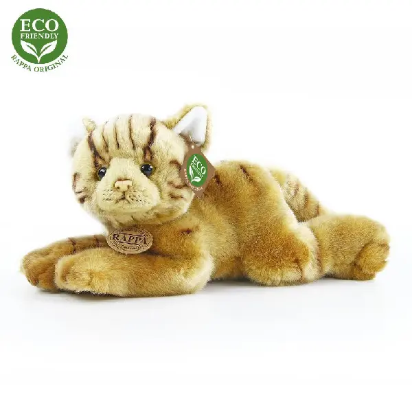 Rappa Plyšová kočka ležící 25 cm, 3 druhy, ECO-FRIENDLY
