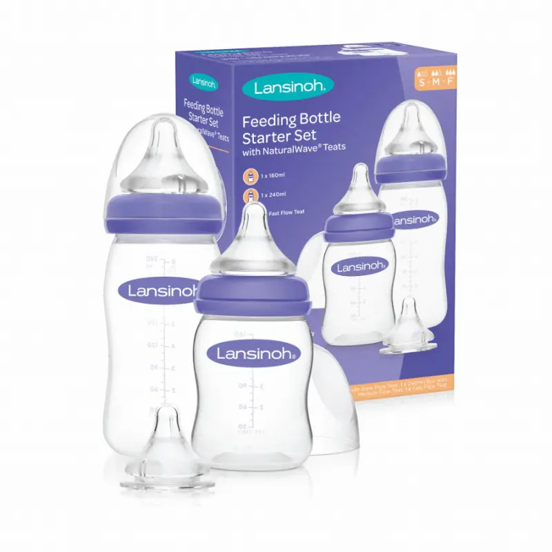 Lansinoh Lahve na krmení se savičkami NaturalWave Startovací sada