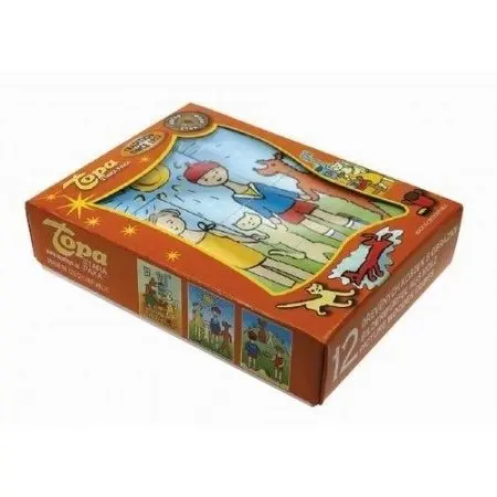 Lego Dřevěné obrázkové kostky "Pejsek a kočička"