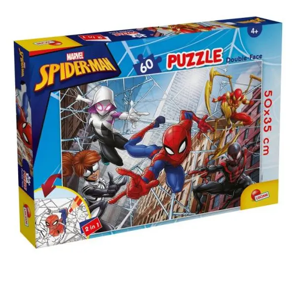 Liscianigioch Oboustranné puzzle 60 dílků Marvel Spiderman