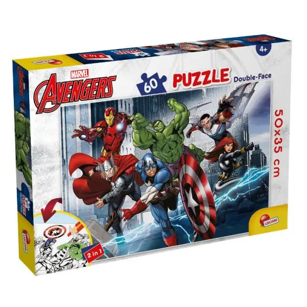 Liscianigioch Oboustranné podlahové puzzle 60 dílků Marvel Avengers LISCIANI 99696