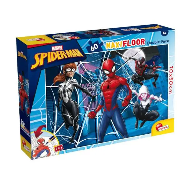 Liscianigioch Oboustranné puzzle Maxi Floor 60 dílků Marvel Spiderman