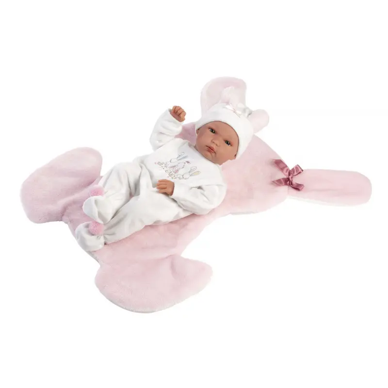 Llorens 63598 NEW BORN HOLČIČKA - realistická panenka miminko s celovinylovým tělem - 35 cm