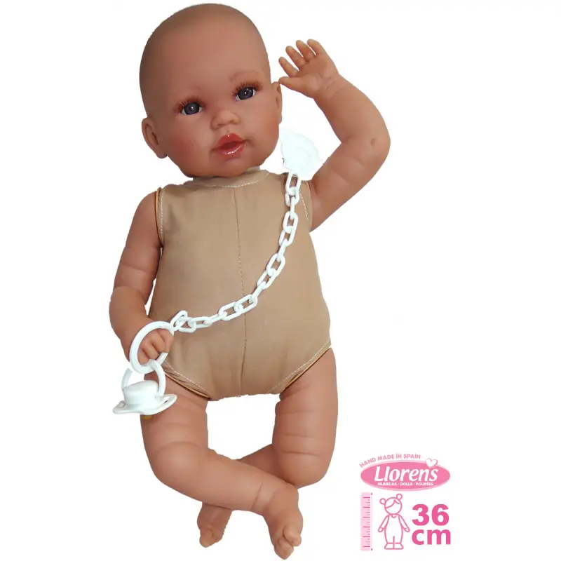 Llorens 636P NEW BORN 2 v 1 - realistická panenka miminko se zvuky a měkkým látkovým tělem