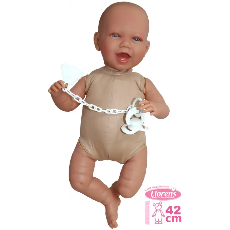 Llorens 740S new born 2 v 1 - realistická panenka miminko se zvuky a měkkým látkovým tělem - 42 cm
