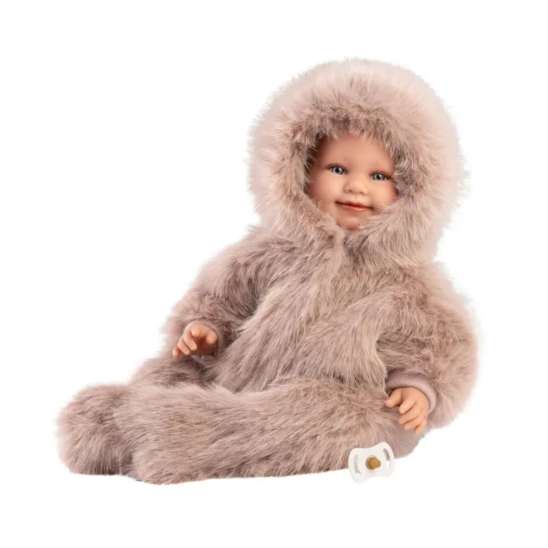 Llorens 74506 NEW BORN realistická panenka miminko se zvuky a měkkým látkovým tělem 45 cm