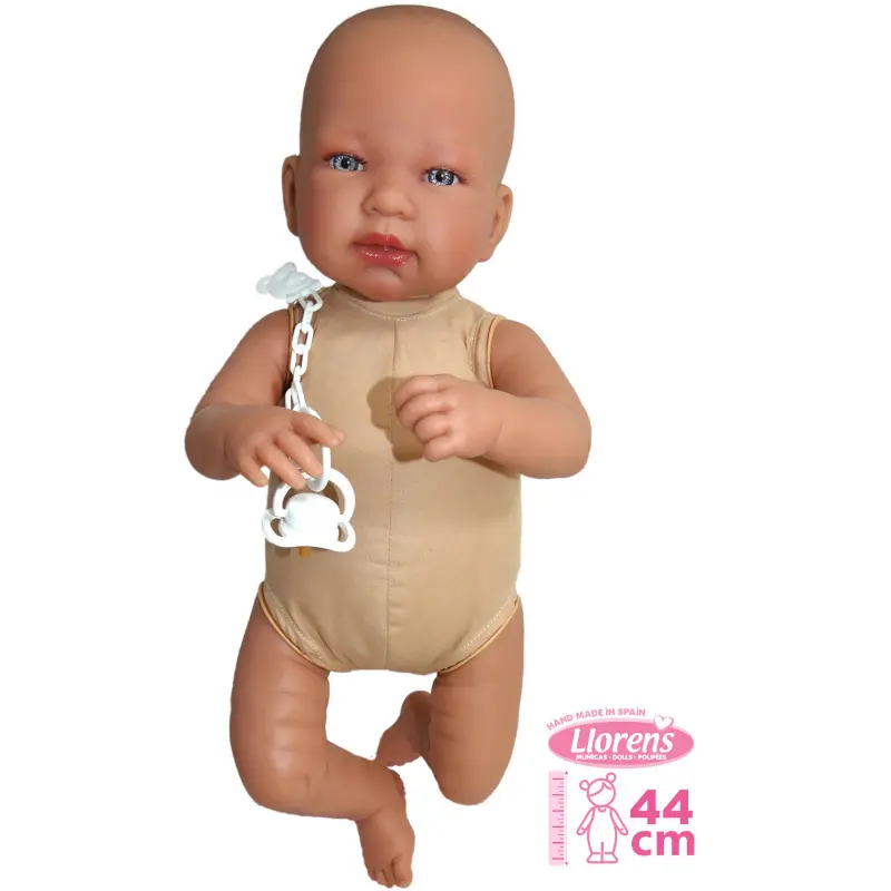 Llorens 844P NEW BORN 2 v 1 - realistická panenka miminko se zvuky a měkkým látkovým tělem