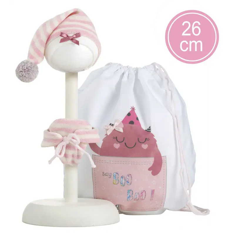 Llorens Obleček pro panenku miminko New Born 26 cm s doplňky