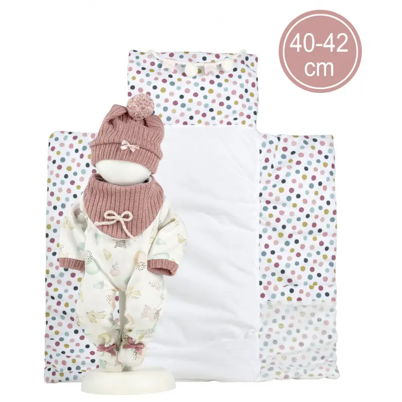 Llorens Obleček pro panenku miminko New Born velikosti 40–42 cm s doplňky