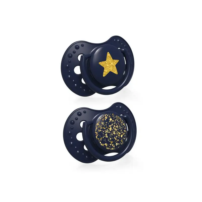 Lovi Dudlík silikonový dynamický Stardust 3-6m 2ks modrý