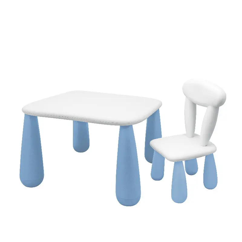 Maltex set luna classic stolek pro děti + židlička bílý/modrý