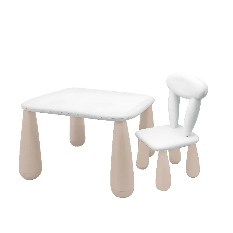 Maltex set luna classic stolek pro děti + židlička bílý/béžový