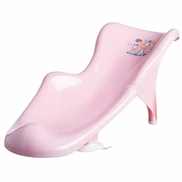 Dětské lehátko do vany Zebra růžové