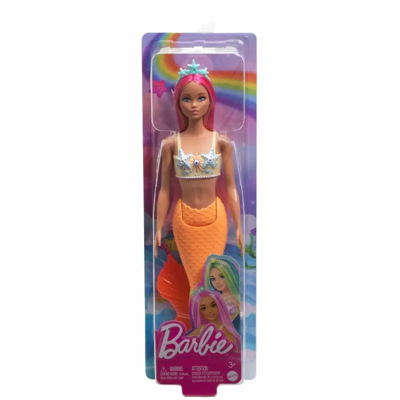 Mattel Barbie Pohádková mořská panna - oranžová HRR05