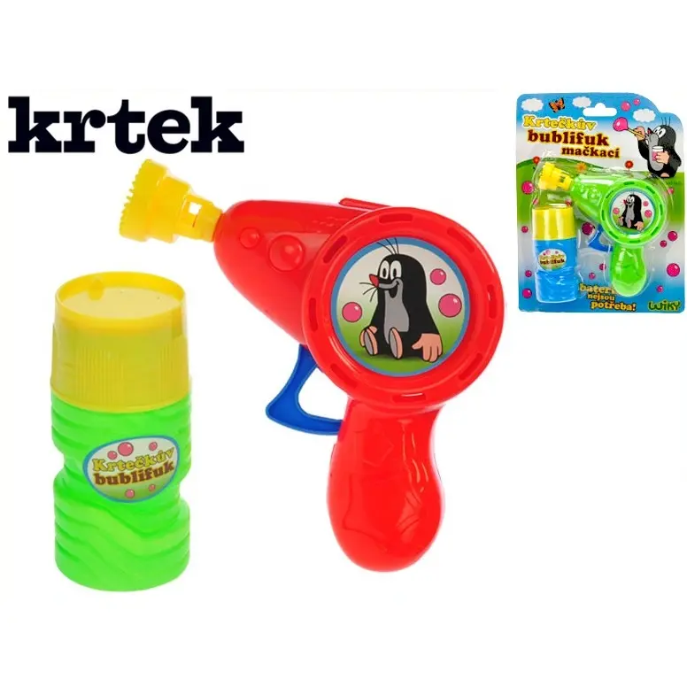 Bublifuk mačkací Krtek 55 ml červený