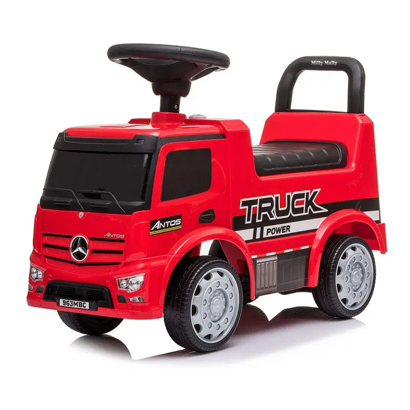 Milly Mally Dětské odrážedlo se zvukem Mercedes ANTOS červené auto