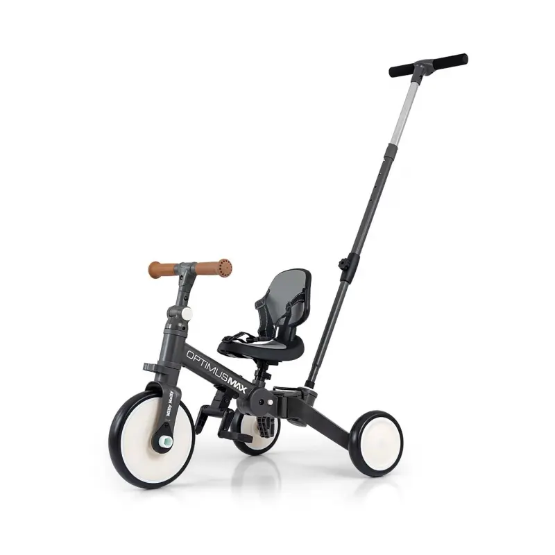 Milly Mally Tříkolka 5v1 OPTIMUS MAX dark grey