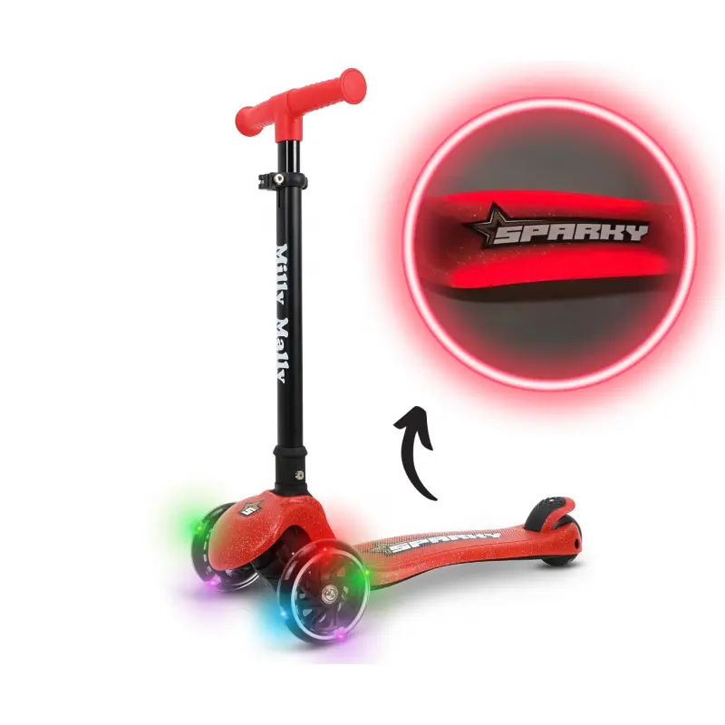 Milly Mally 6252 scooter Sparky red tříkolová koloběžka