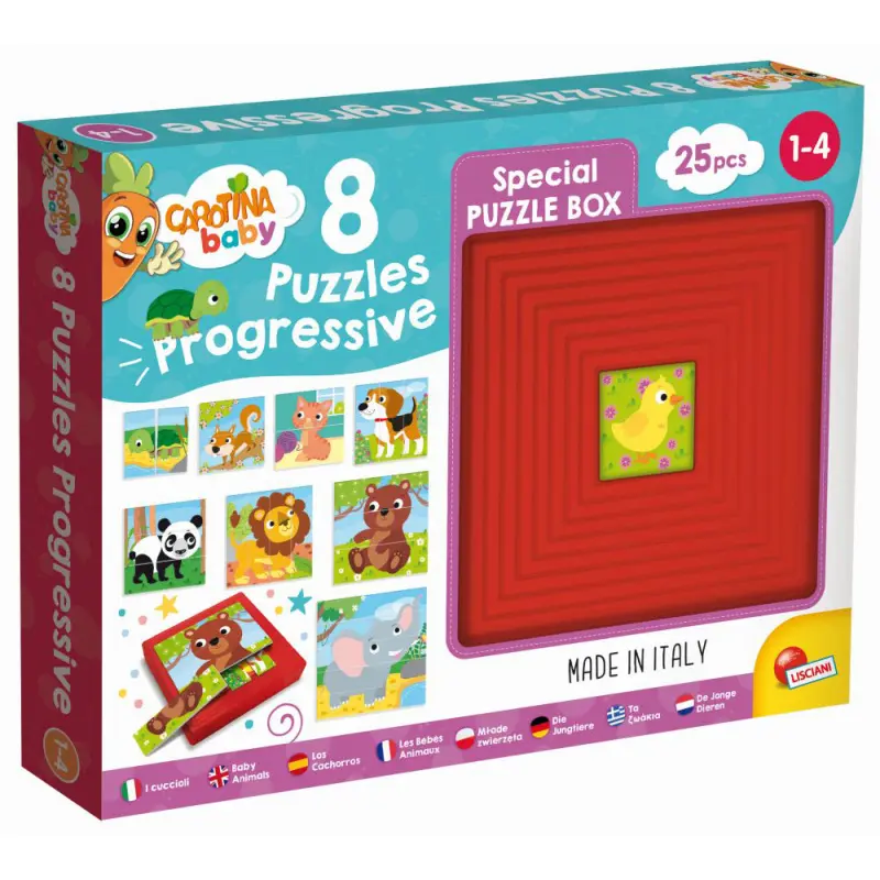 Lisciani Carotina Baby 9 puzzle - Zvířátka