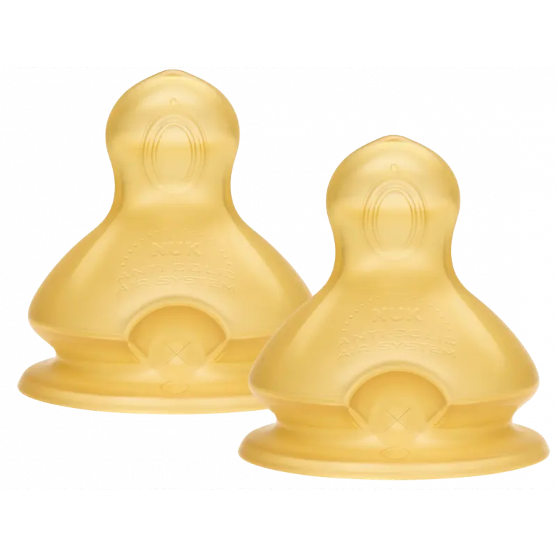 Nuk First Choice+ savička latexová 1 m na láhev 2 ks