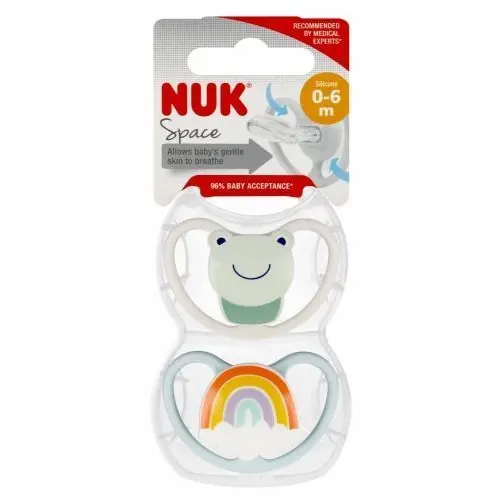 Nuk Silikonový dudlík Space Frog 2ks