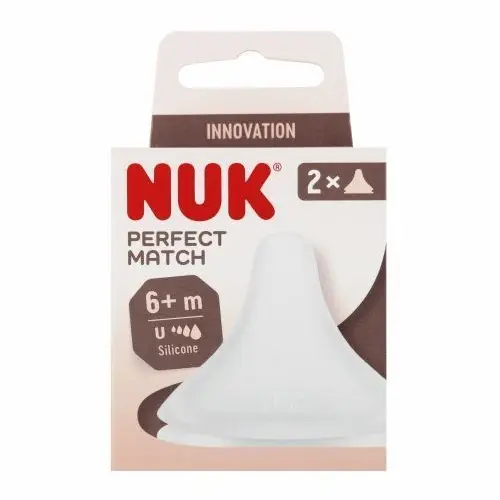 Nuk Silikonový dudlík na láhev Perfect Match 6+, 2 ks