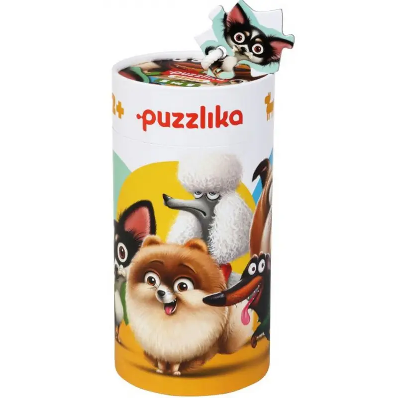 Puzzlika 14248 Psi 5 v 1 - puzzle 5 obrázků z 27 dílků