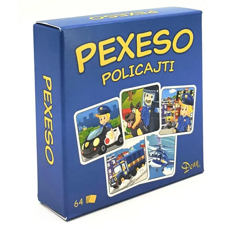 Teddies Pexeso - Policajti kreslení - 32 obrázkových dvojic