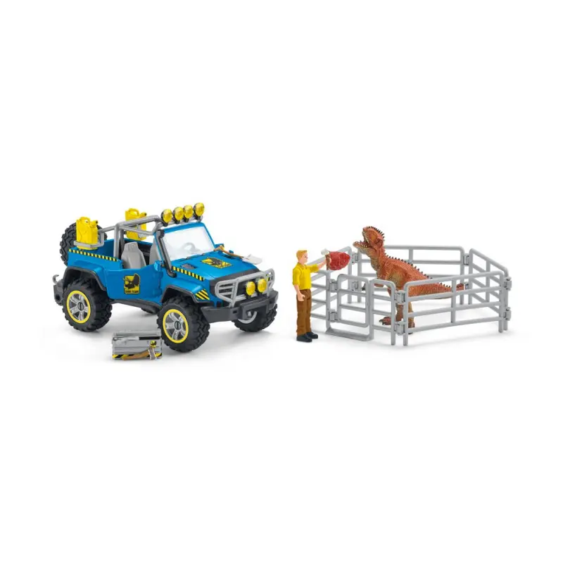 Schleich Terénní auto s vnějším výběhem pro dinosaura