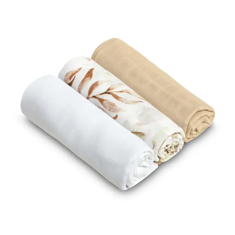 Sensillo Plenky mušelínové BEIGE (balení 3 ks)