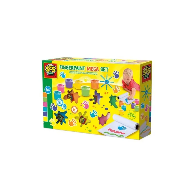 Ses mega sada na malování prsty 6 barev 110ml