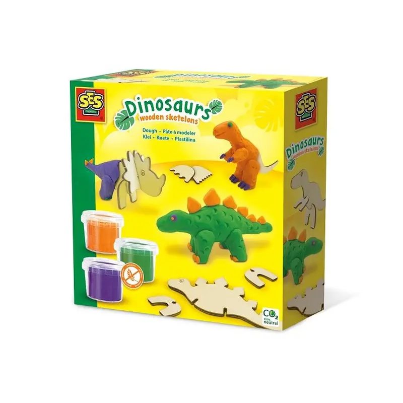 Ses plastelína dřevění dinosauři