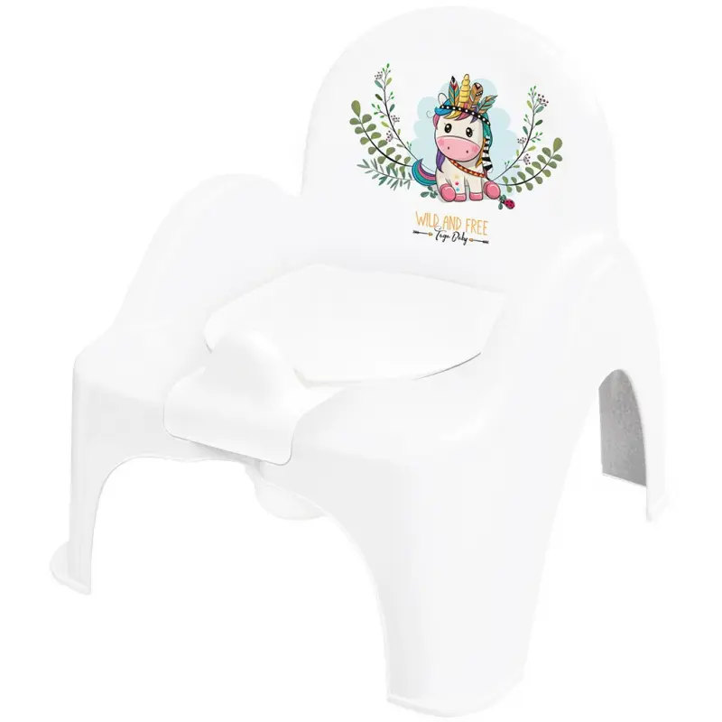 Dětský nočník s poklopem Wild Free jednorožec bílý