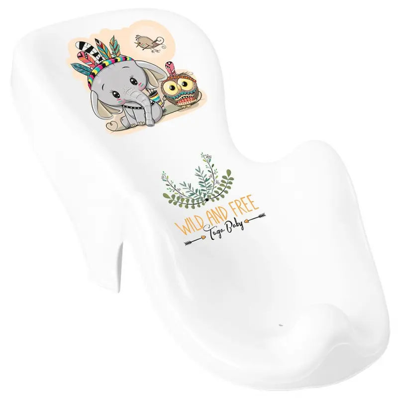 Dětské lehátko ke koupání protiskluzové Wild Free sloník bílé