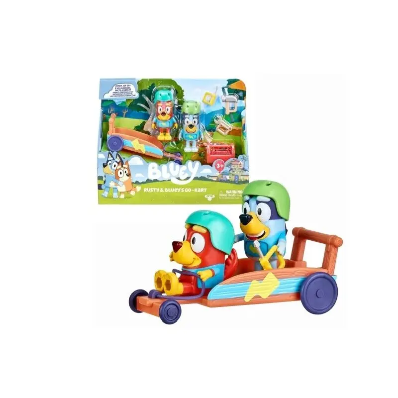 TM Toys BluEy sada gokart auto a 2 figurky