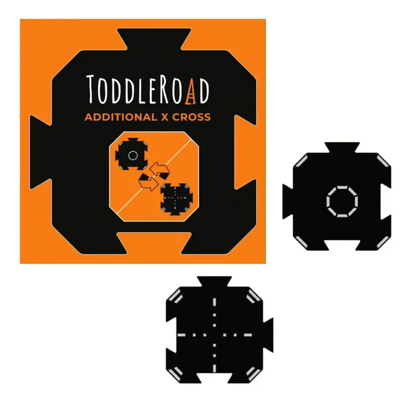 Toddleroad kruhový objezd a křižovatka flexibilní silnice 2 silikonové puzzle díly