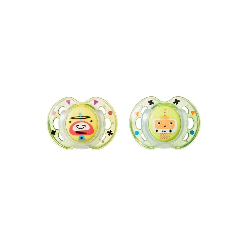 Tommee Tippee Šidítko C2N silikon Fun 2ks 0-6m