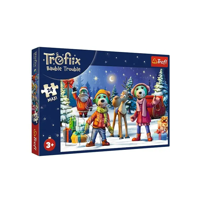 Trefl Puzzle maxi 24 iki staví sněhuláka 14375